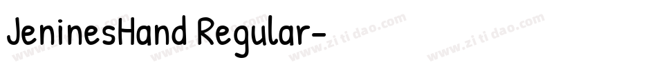JeninesHand Regular字体转换